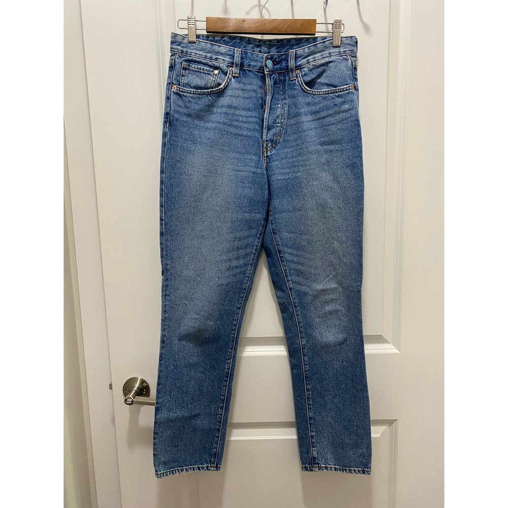 H&M High Waisted Vintage Fit Straight Leg Denim Jeans